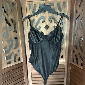 Fashion Nova Black Bodysuit- Size L